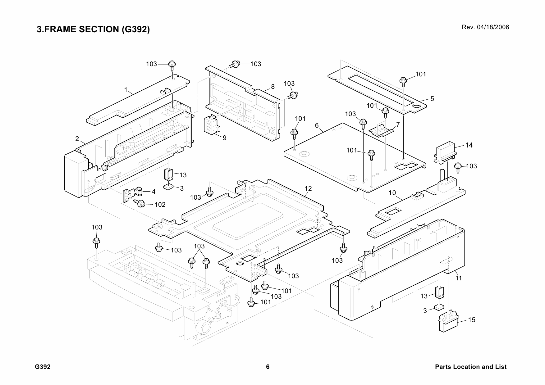 RICOH Options G392 PAPER-FEED-UNIT-TYPE-4000 Parts Catalog PDF download-3